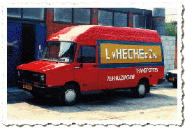 Vintage autobelettering L. van Hecke & Zn.